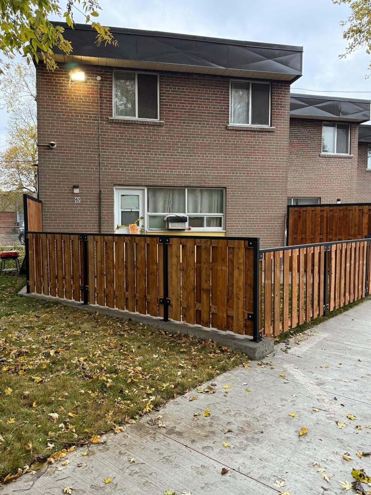 Custom wrought iron railing installation